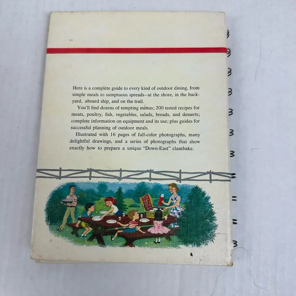 Betty Crocker's Outdoor Cook Book Golden Press 1961 Spiral Bound Cookbook